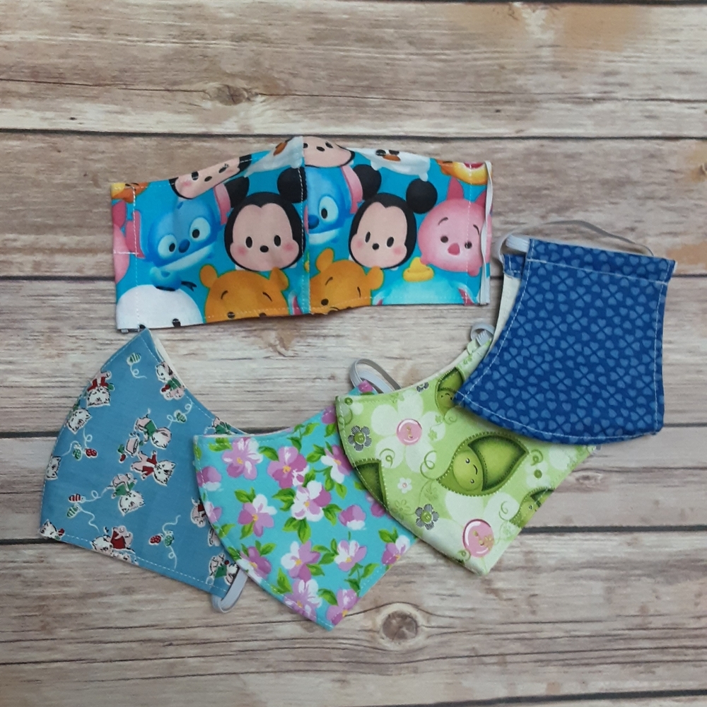 5 Girl, face mask, face covering, sz. 3-6 years
